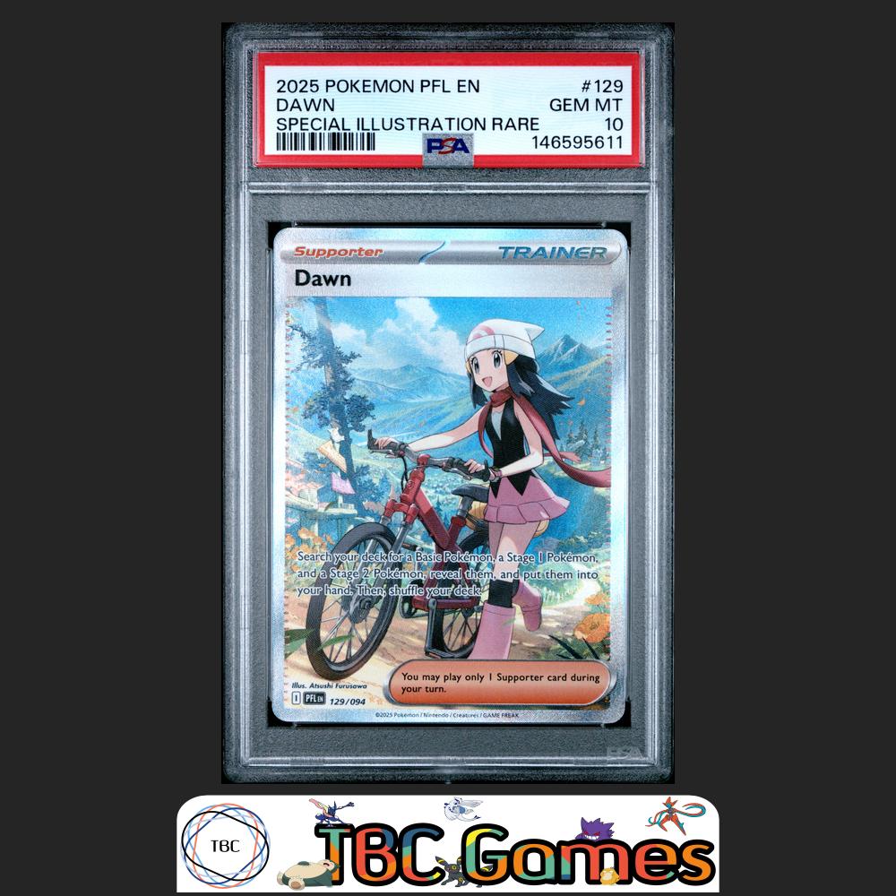 Dawn Pokemon Phantasmal Flames #129 Special Illustration Rare PSA 10 Front