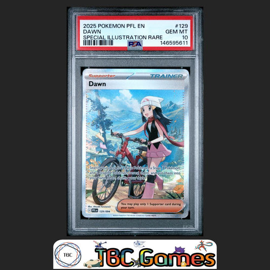 Dawn Pokemon Phantasmal Flames #129 Special Illustration Rare PSA 10 Front