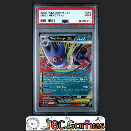 Mega Gengar Ex Pokemon Phantasmal Flames #056 PSA 9 Front