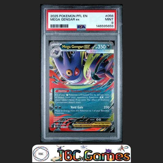 Mega Gengar Ex Pokemon Phantasmal Flames #056 PSA 9 Front