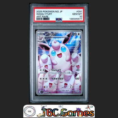 Wigglytuff Pokemon Japanese M2 Inferno X #091 Art Rare PSA 10 Front
