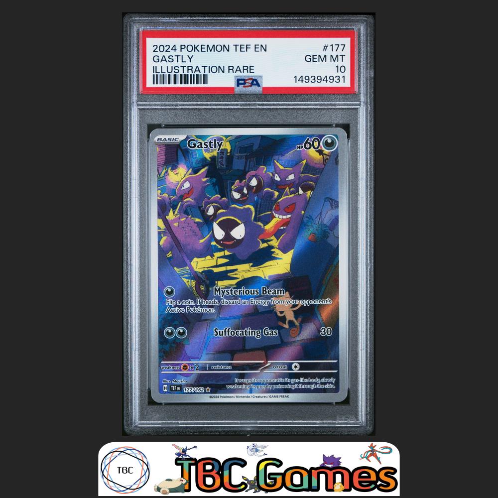 Gastly Pokemon Temporal Forces #177 Illustration Rare PSA 10 Front