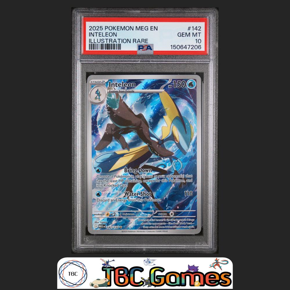 Inteleon Mega Evolution #142 Illustration Rare PSA 10 Front
