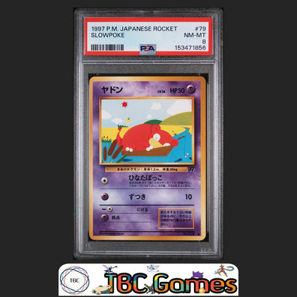 Slowpoke Pokemon Japanese Team Rocket #79 PSA 8 Front
