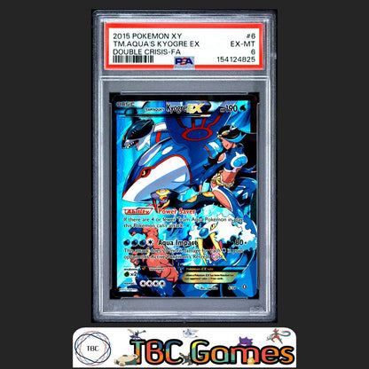 Team Aquas Kyogre EX Pokemon Double Crisis #6 PSA 6 Front