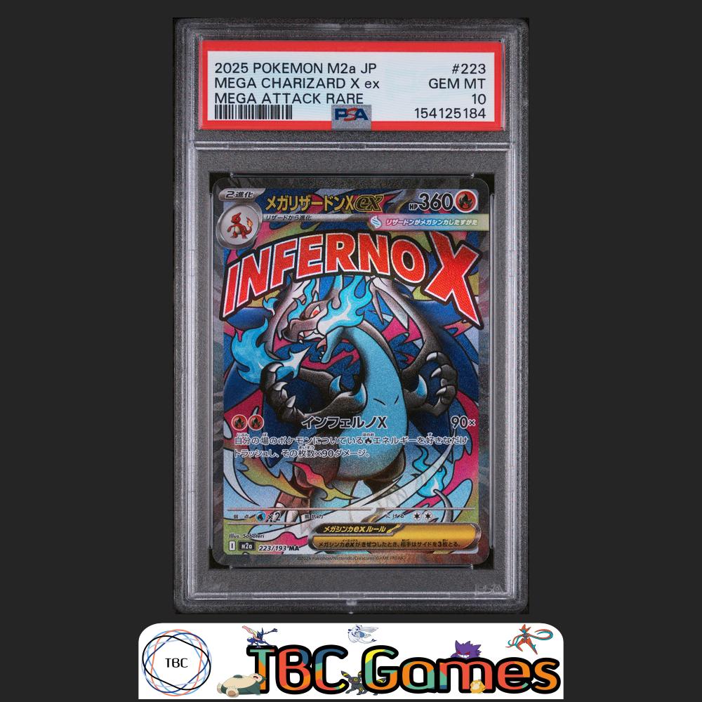 Mega Charizard X ex Pokemon Japanese M2A Mega Dream #223 MAR PSA 10 Front