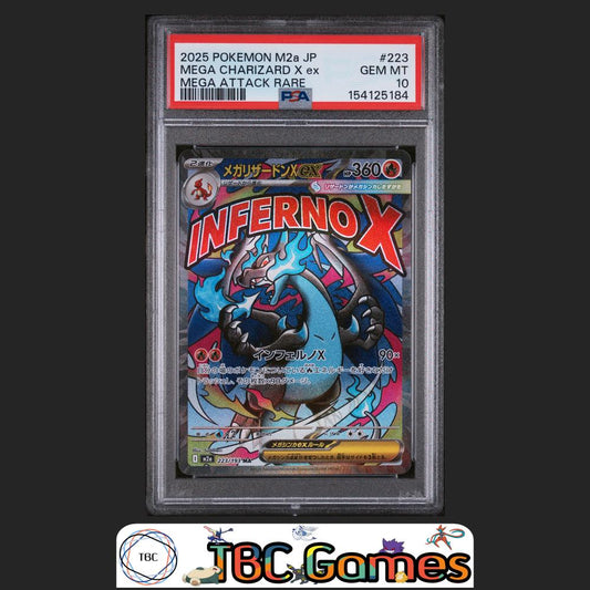 Mega Charizard X ex Pokemon Japanese M2A Mega Dream #223 MAR PSA 10 Front