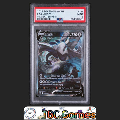 Lugia V Sword & Shield Silver Tempest #186 PSA 9 Front