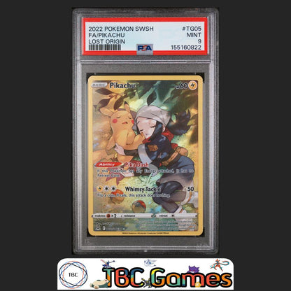 Pikachu Pokemon Sword & Shield Lost Origin #TG05 PSA 9 Front