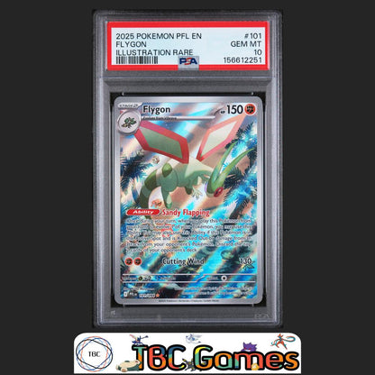 Flygon Pokemon Phantasmal Flames #101 Illustration Rare PSA 10 Front