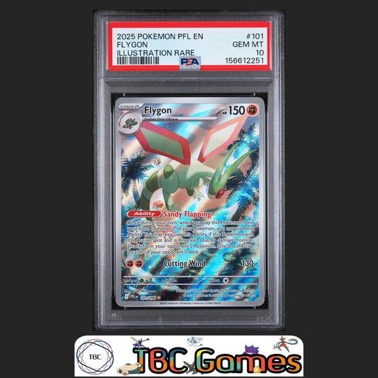 Flygon Pokemon Phantasmal Flames #101 Illustration Rare PSA 10 Front