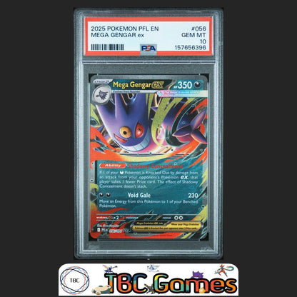 Mega Gengar ex Pokemon Phantasmal Flames #056 PSA 10 Front