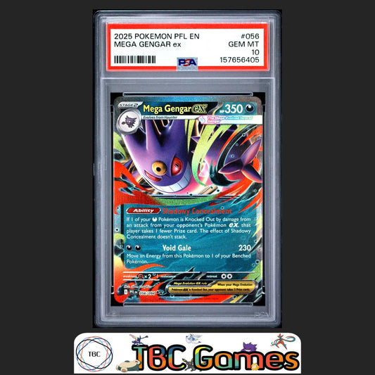 Mega Gengar ex Pokemon Phantasmal Flames #056 PSA 10 Front