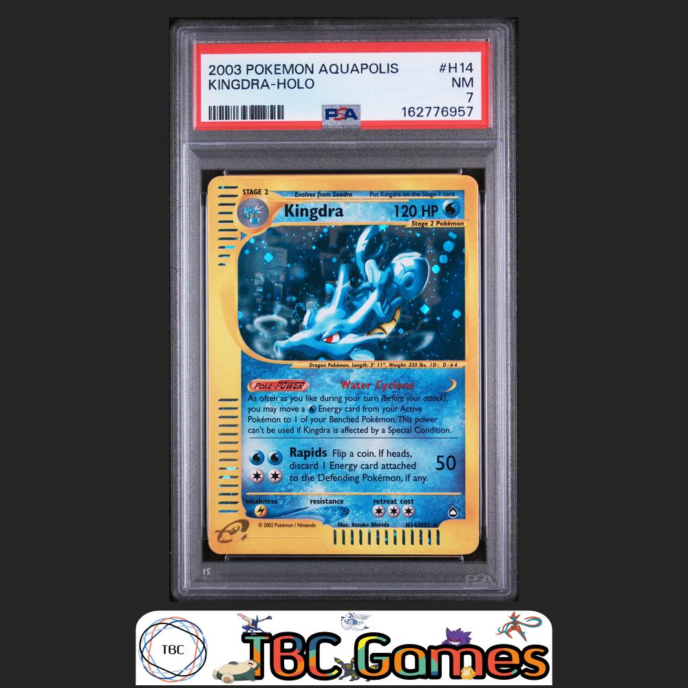 Kingdra Holo Aquapolis #H14 PSA 7 Front