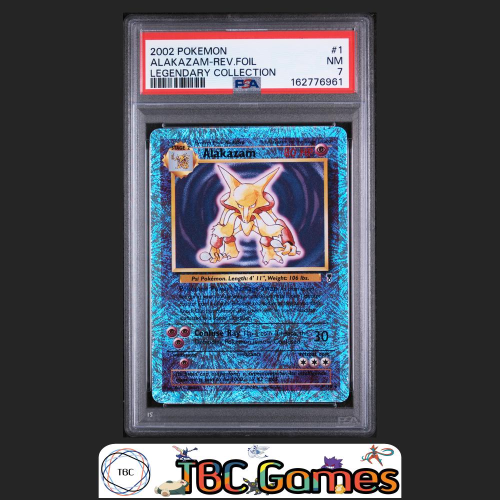 Alakazam Reverse Holo Legendary Collection #1 PSA 7 Front
