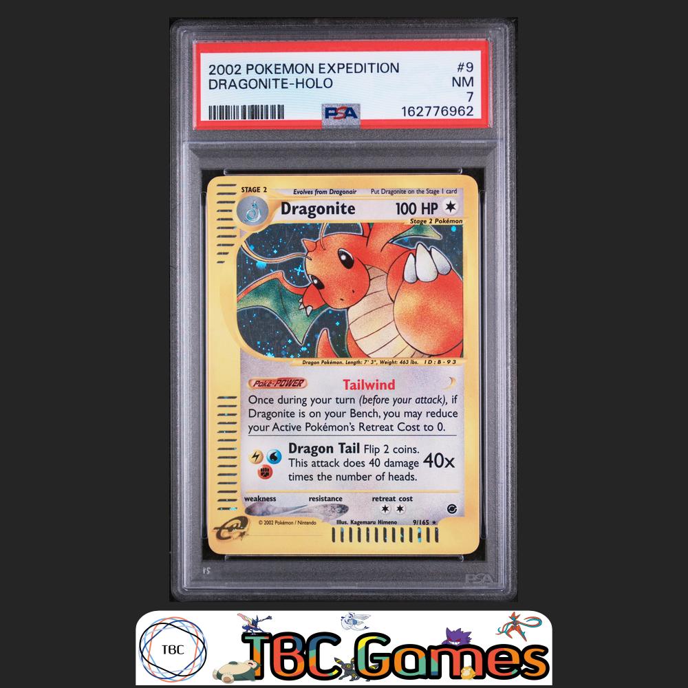 Dragonite Holo Expedition #9 PSA 7 Front