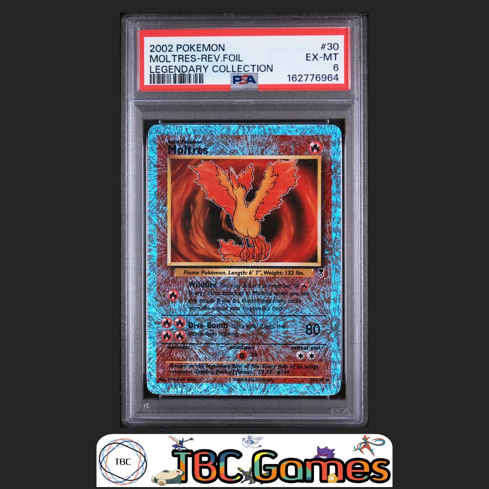 Moltres Reverse Holo Legendary Collection #30 PSA 6 Front