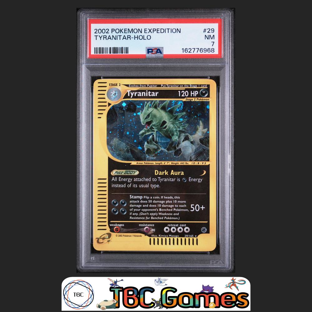 Tyranitar Holo Expedition #29 PSA 7 Front