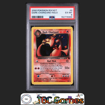 Dark Charizard Holo Rocket #4 PSA 6 Front
