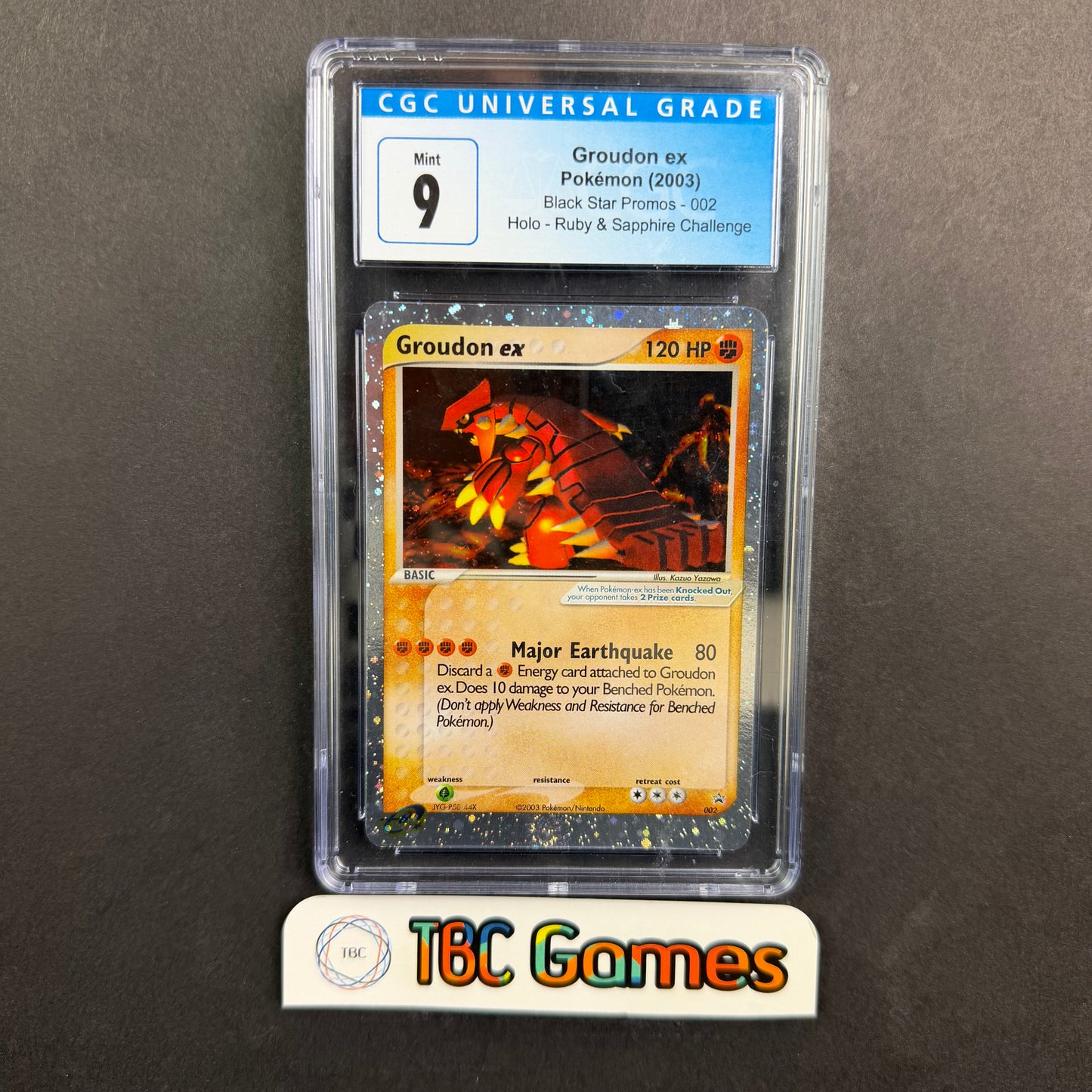 Groudon ex Holo Promo 002 Ruby & Sapphire Challenge CGC 9