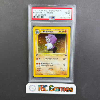 Poliwrath Neo Discovery 1st Edition Holo PSA 9