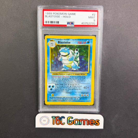 Blastoise Base Set Unlimited Holo PSA 9