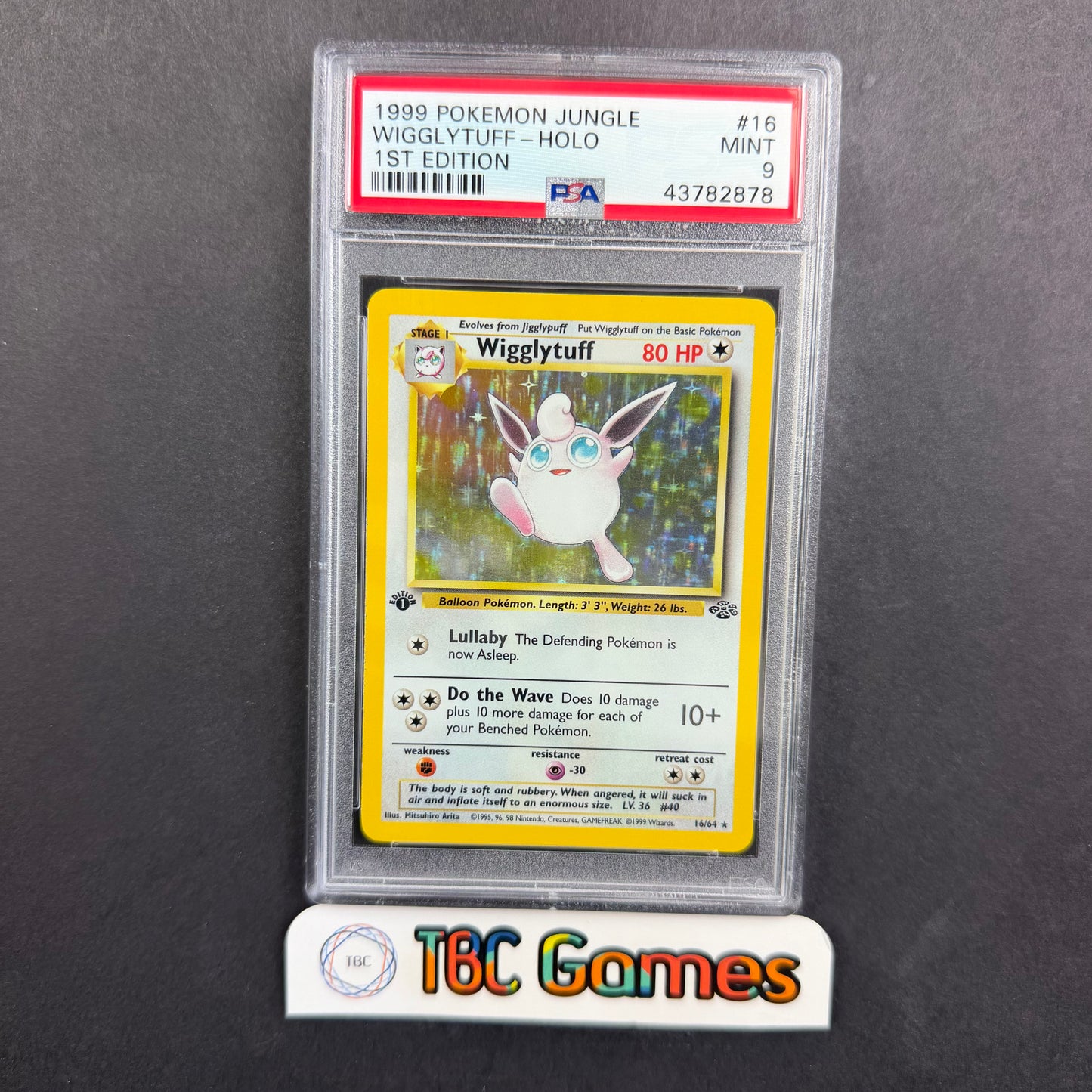 Wigglytuff Jungle 1st Edition Holo PSA 9