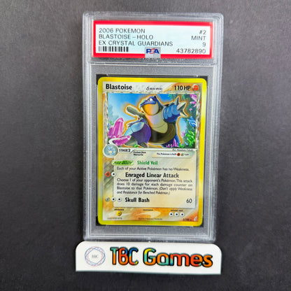Blastoise Crystal Guardians Holo #2 PSA 9