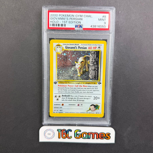 Giovanni's Persian Gym Challenge 1st Edition Holo PSA 9
