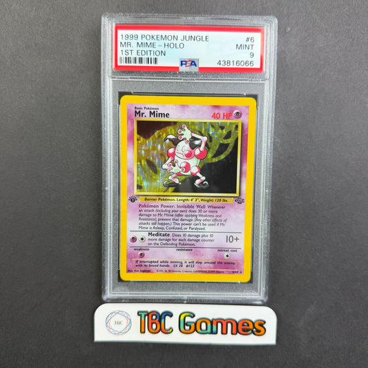 Mr. Mime Jungle 1st Edition Holo #6 PSA 9