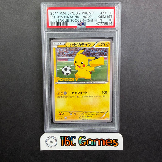 Pitch's Pikachu J League Soccer XY Promo 2nd Print Japanese PSA 10