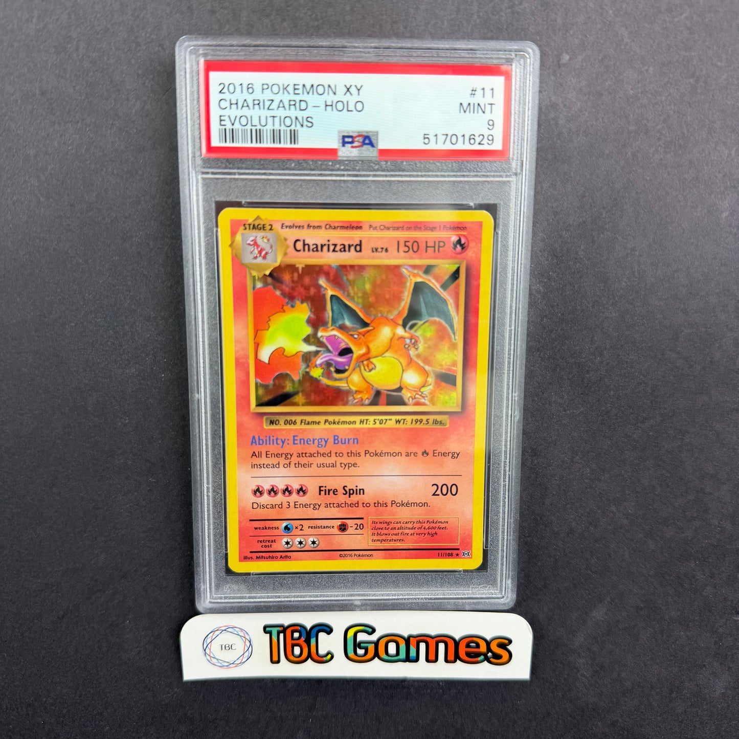 Charizard XY Evolutions Holo #11 PSA 9 Front