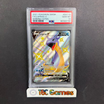 Lapras V Shining Fates #SV110 PSA 10 Front