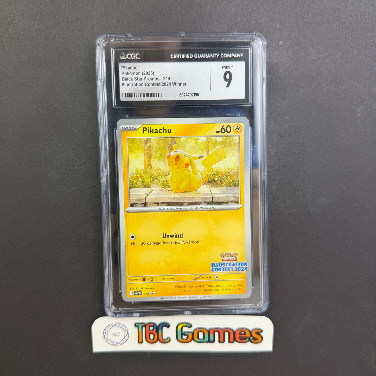 Pikachu SVP 214 Illustration Contest 2024 CGC 9 Front