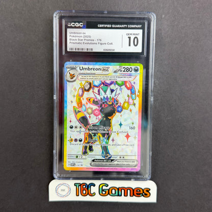Umbreon ex SVP 176 Prismatic Evolutions Figure Collection CGC 10 Front
