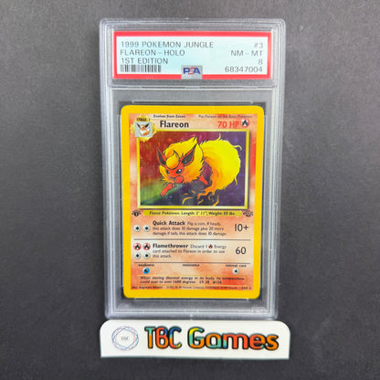 Flareon Jungle 1st Edition Holo #3 PSA 8