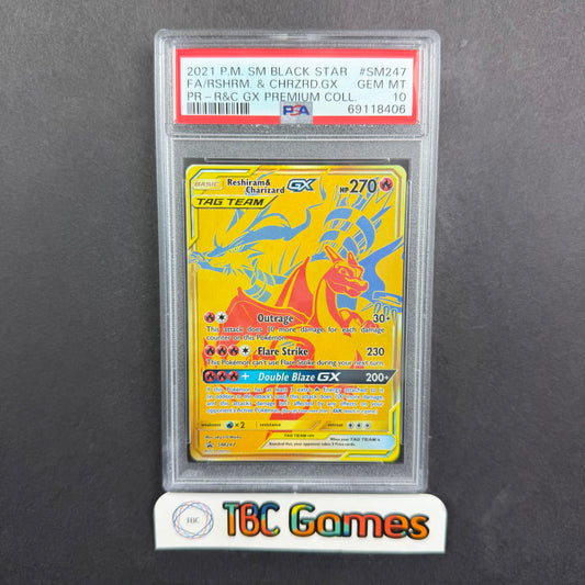 Reshiram & Charizard GX Promo SM247 PSA 10