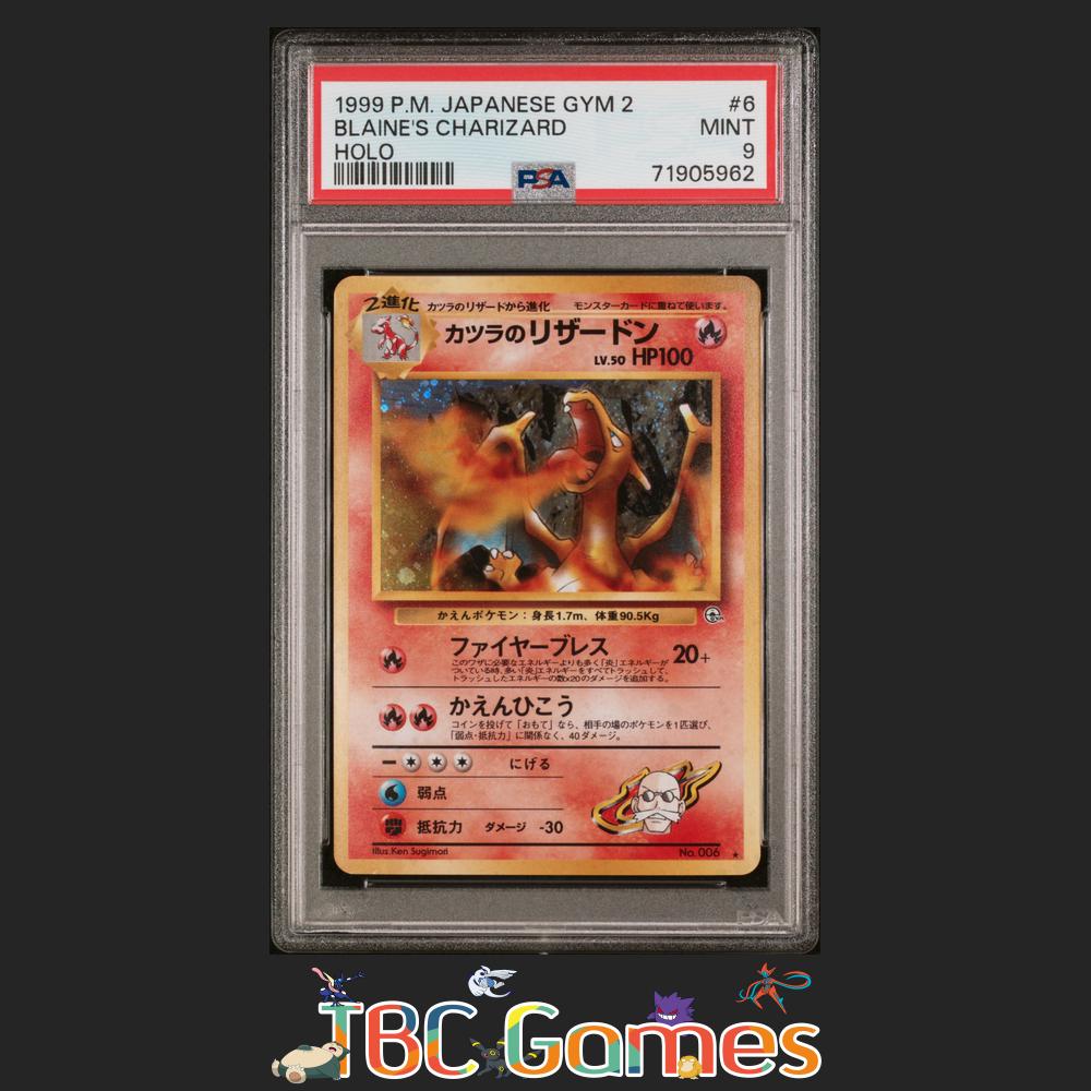 Blaine's Charizard Japanese Gym 2 #6 Holo PSA 9