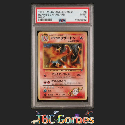 Blaine's Charizard Japanese Gym 2 #6 Holo PSA 9