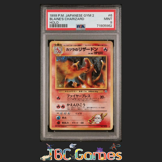Blaine's Charizard Japanese Gym 2 #6 Holo PSA 9
