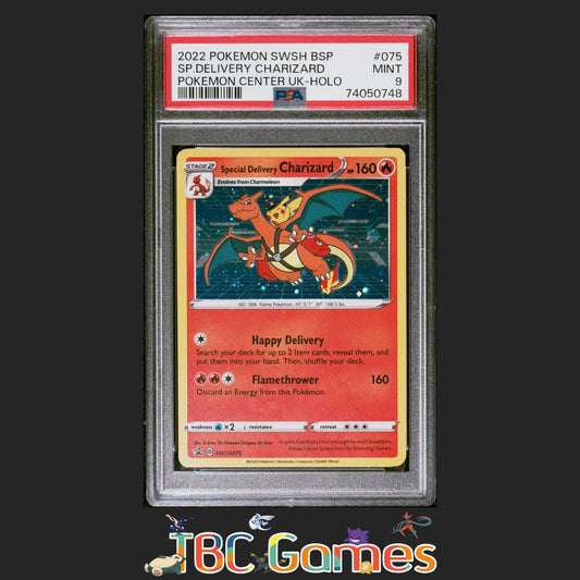 Special Delivery Charizard Swsh Black Star Promo #075 Center Uk PSA 9