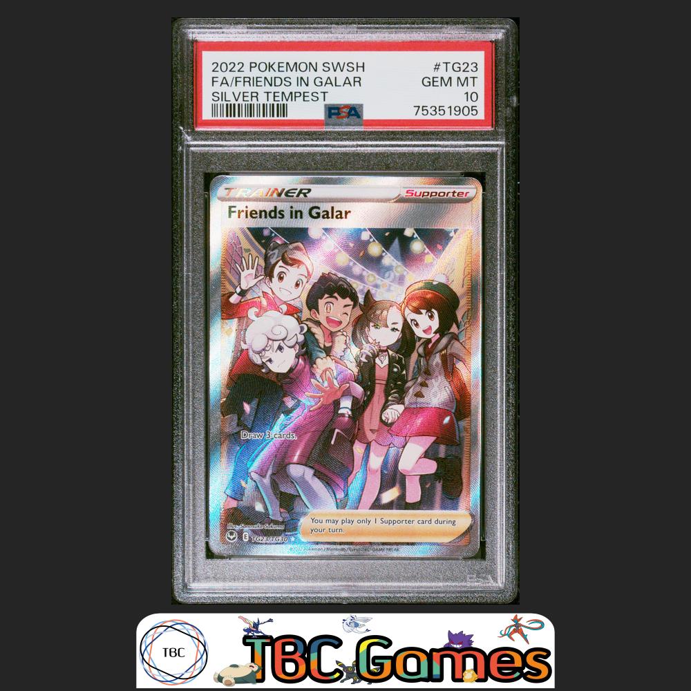 Friends in Galar Silver Tempest #TG23 PSA 10 Front
