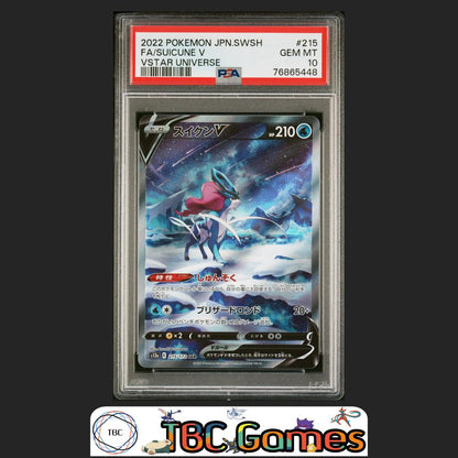 Suicune V VSTAR Universe s12a Pokemon Japanese #215 PSA 10 Front