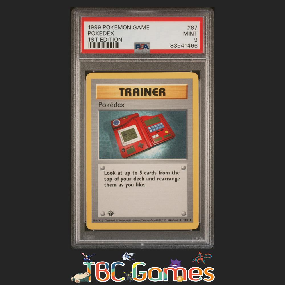 Pokedex Base Set 1st Edition Shadowless #87 PSA 9