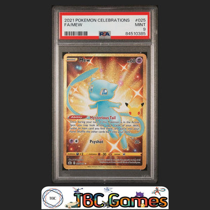 Mew Celebrations Secret Gold #025 PSA 9