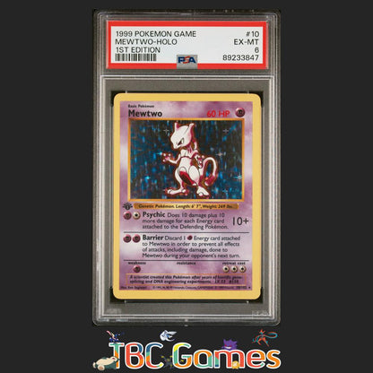 Mewtwo Base Set 1st Edition Shadowless Holo #10 PSA 6