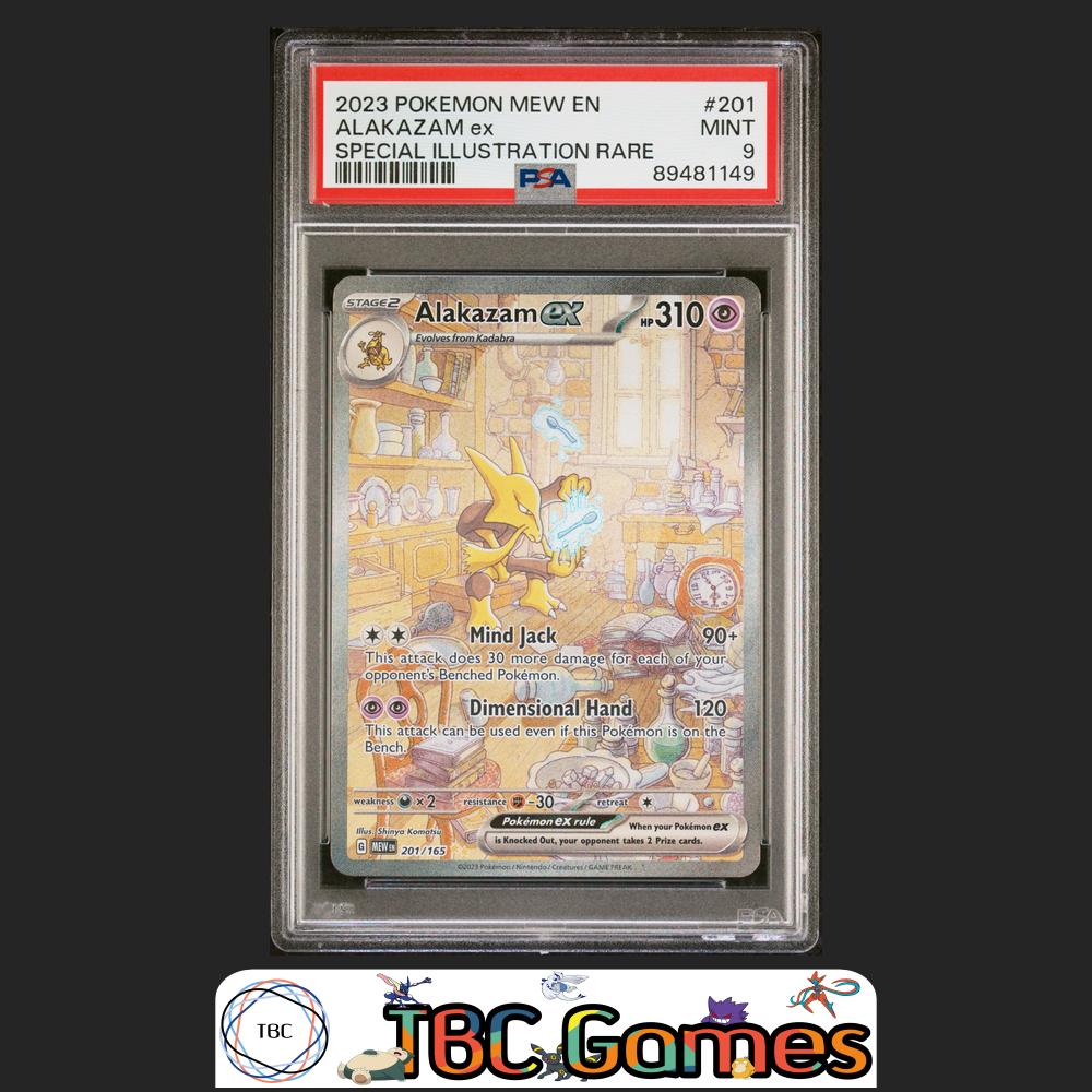 Alakazam ex Pokemon 151 #201 Special Illustration Rare PSA 9 Front