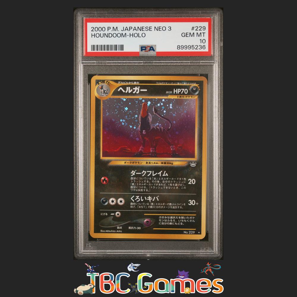 Houndoom Japanese Neo 3 Holo #229 PSA 10
