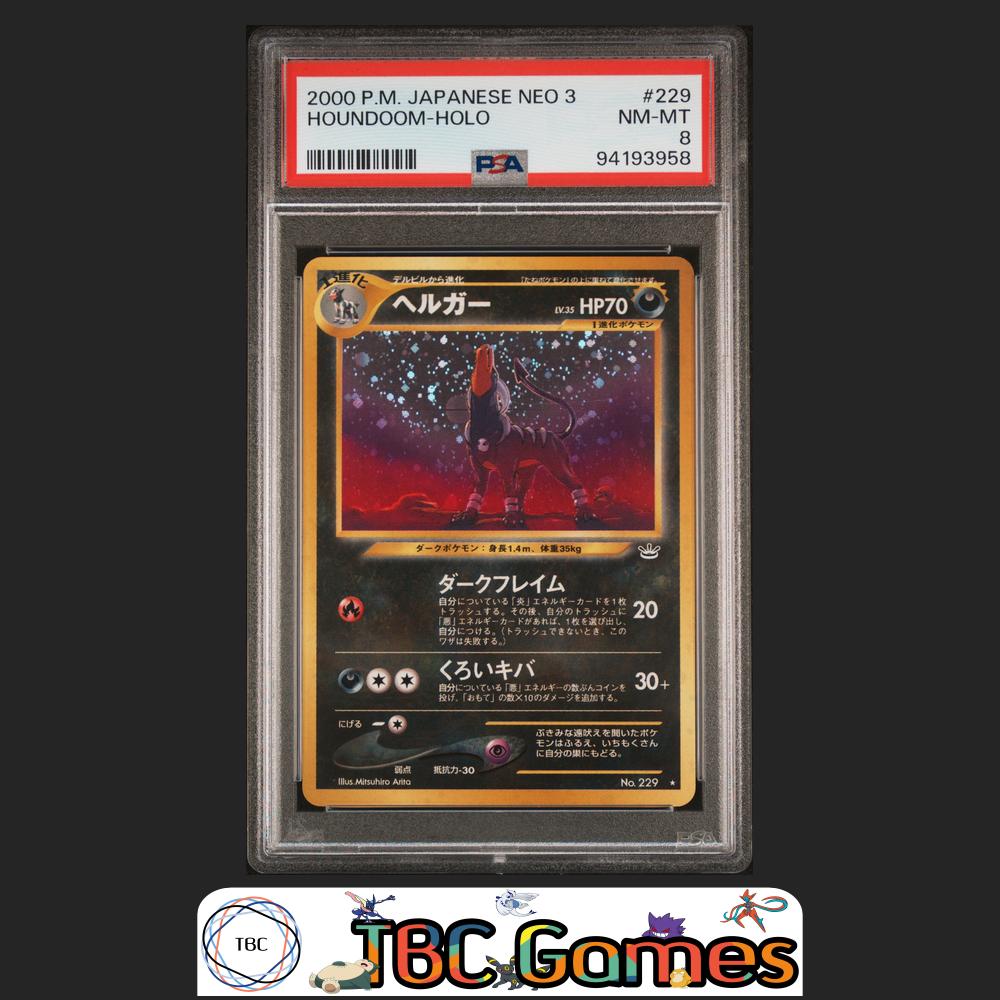 Houndoom Japanese Neo 3 Holo #229 PSA 8