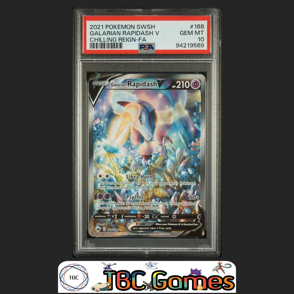 Galarian Rapidash V Chilling Reign Alt Art #168 PSA 10